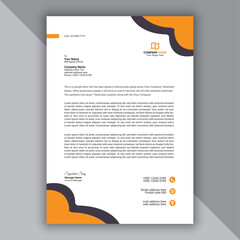 Professional Modern And Corporate Yellow Letterhead 
Template