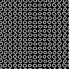 Simple pattern with hand drawn scribble circles. Seamless vector minimalistic pattern on black background. Doodle print