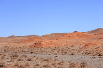 The rock formations in Nemegt canyon, Umnugobi, Mongolia