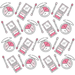Pattern of make up icons Fashion icon Vector