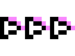 Pixel arrow. Vector illustration.