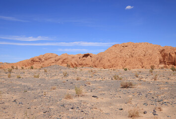 The rock formations in Nemegt canyon, Umnugobi, Mongolia