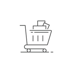 Cart with product icon