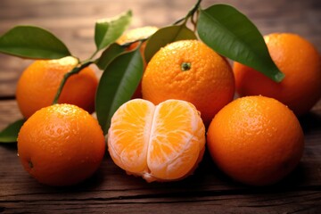 tangerines on a table