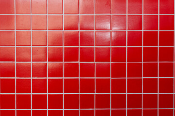 Red tiles background and texture.