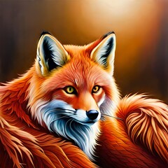 Obraz premium red fox vulpes