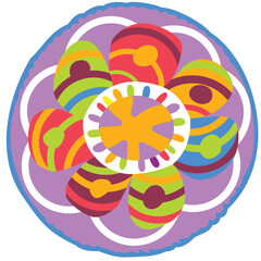 Colorful abstract flower logo