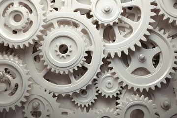 white color engine gear cool background, modern industrial background