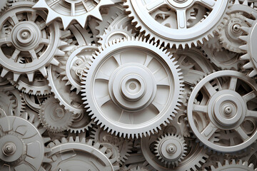 white color engine gear cool background, modern industrial background