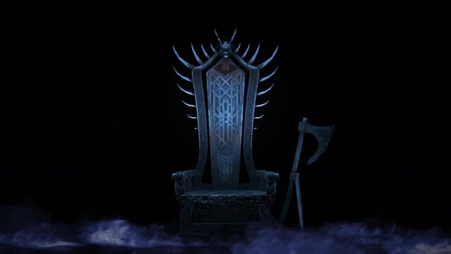 Spooky medieval throne