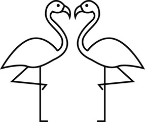 two flamingos illustration