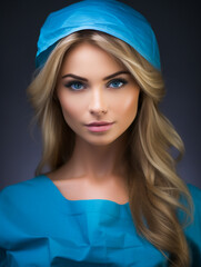 The Girl Who Heals.  Glamorous Healer.  Stunning Surgeon Portrait