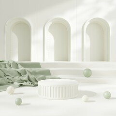 Pallet in the Roman style in white 3D model