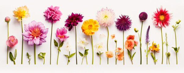 Assortment of Exquisite Flowers. Vibrant Floral Varieties.  AI Generated