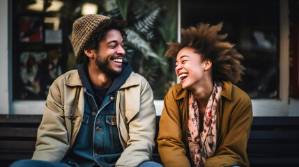 laughter of friends in a joyful atmosphere