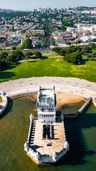 Paisagem Portugal Torre de Belém Fortaleza Portuguesa Rio Tejo Ponto Turístico Viagem Viajar...