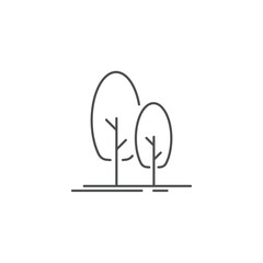 Tree Vector Line Icon	