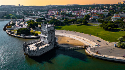 Paisagem Portugal Torre de Belém Fortaleza Portuguesa Rio Tejo Ponto Turístico Viagem Viajar...