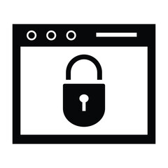 Webpage security, browser, password icon