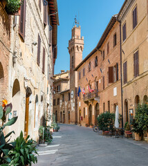 Buonconvento, Tuscany: street in the historic centre