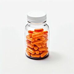 Medicine Pill Bottle Isolated on White Background. Generative ai