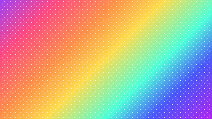 たくさんの星と虹色のグラデーション背景16：9