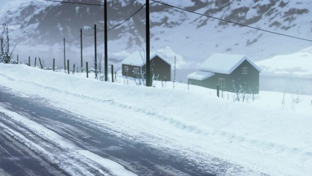 small wooden houses in Norway