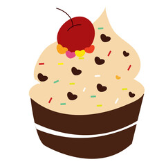 happy, food, birthday, candle, decoration, cake, indoor, party, birthday cake, copy space, no people, cream, fun, celebration, cherry, nobody, sweet food, baked, bakery, dessert, plate, sweet, cake