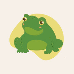 Cute kawaii frogs for web and print