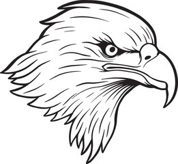 eagle head hand drawn illustrations for the design of clothes stickers tattoo etc