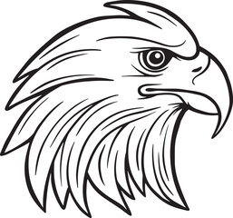 eagle head hand drawn illustrations for the design of clothes stickers tattoo etc