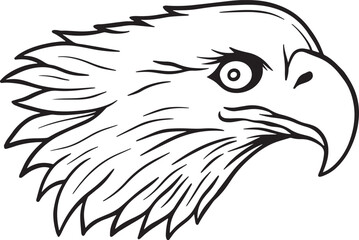 eagle head hand drawn illustrations for the design of clothes stickers tattoo etc