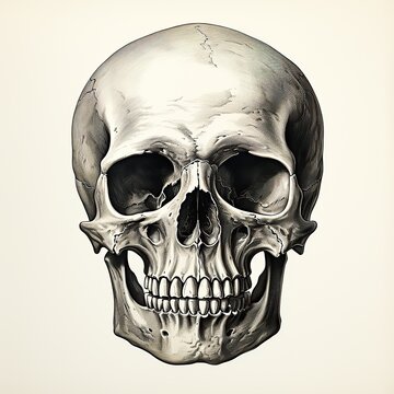 Brain and skull anatomy, illustration - Stock Image - C038/4321 - Science  Photo Library