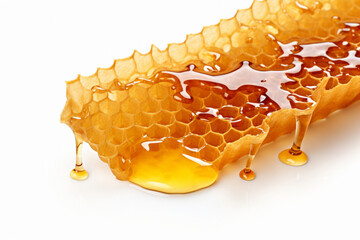 Honey oozing from the honeycomb or beeswax
.generative ai
