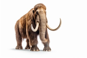 Mammoth isolated on a white background.generative ai
