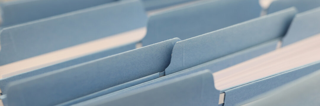 File binder, White paper, documents, close-up