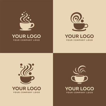 Minimalistic logo for coffee business, isolated