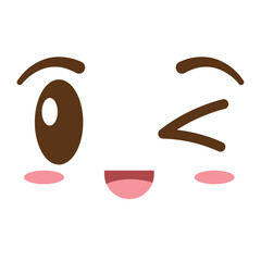 Isolated cute happy facial expression Vector
