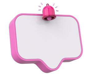 3D Notification Box. 3D Illustration.