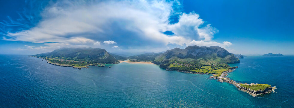 La Ballena de Ori&ntilde;&oacute;n from above on the north coast of Spain
