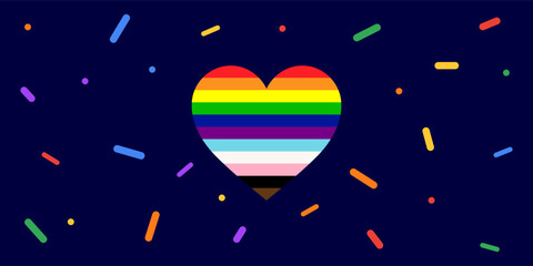 LGBT Pride month concept. LGBT Rainbow flag love poster. vctor illustration