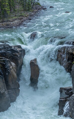 waterfall in the mountains