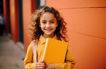 little girl smiling, school, back to school, education	