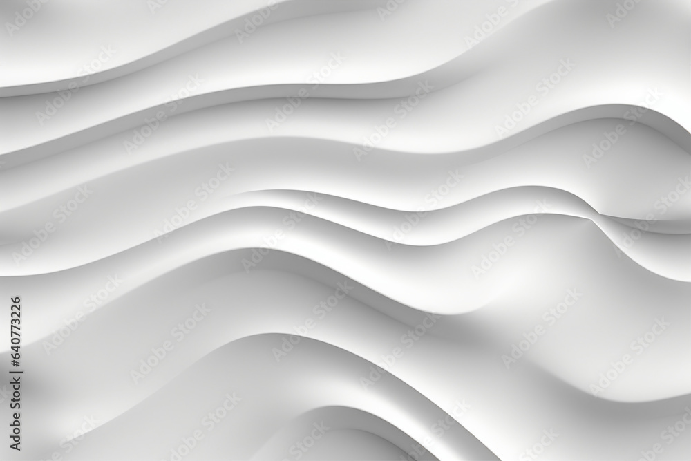 Aufkleber ai generated photo of seamless subtle white glossy soft abstract wavy embossed texture isolated on w