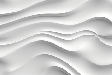 AI generated photo of seamless subtle white glossy soft abstract wavy embossed texture isolated on white color background