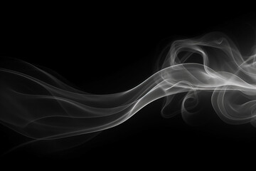 AI generated abstract futuristic picture of moving flame fog smoke texture isolated on dark background