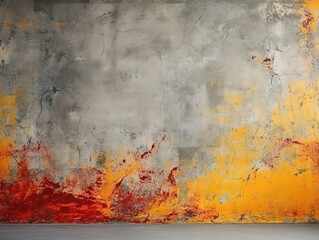 Abstract textured backgound, Orange grunge texture. Generative Ai