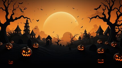 Minimalistic Design representing the Seasonal Autumn Event : Halloween.