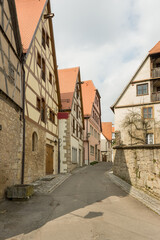 Fototapeta na wymiar narrow street in the rothenburg