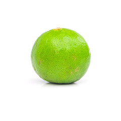Green lime isolated on white background